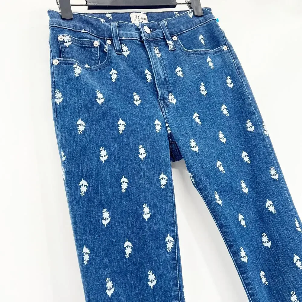J. Crew 9" High-Rise Toothpick Jean in Block Print‎ 28 - Picture 3 of 8